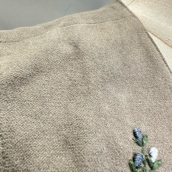 Talbots vintage 90s velour embroidered vest size small cottagecore - Picture 9 of 16